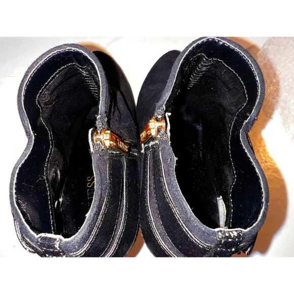 GUESS BOOTIE ANKLE BOOT BLACK SUEDE LEATHER STILETTO HEEL SZ 6 M - Picture 8 of 8